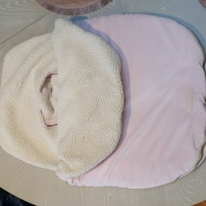 JJ Cole Collectiom bundleme stroller winter insert for infants, light pink
